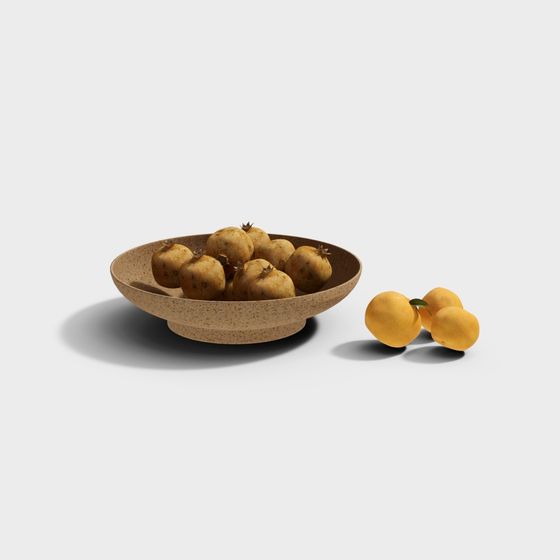 Country Fruit Bowl 3D model for Creative Projects