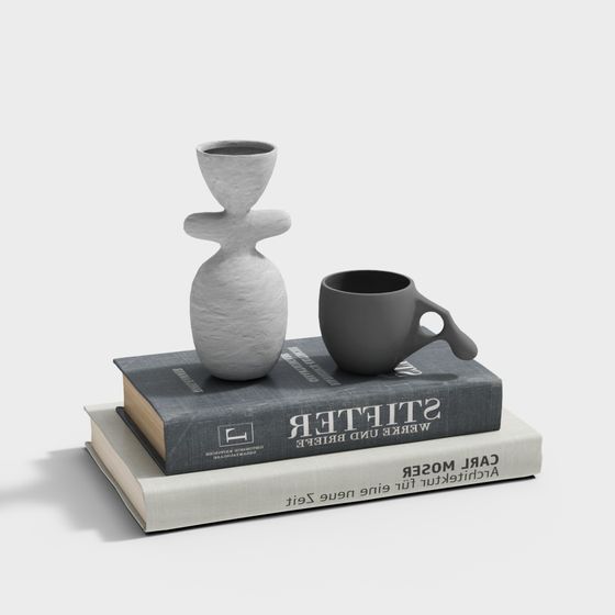 Minimalist Desk Corner 3D model for Artistic Spaces