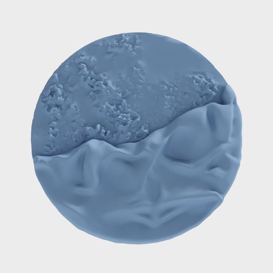 Surging Waves 3D model in Tranquil Blue Ocean