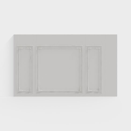 Elegant Low-Poly 3D Wall Panel Model