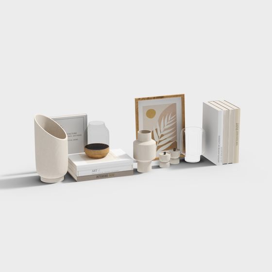 Minimalist Decor Set 3D model for Modern Spaces