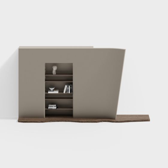 Origami Bookshelf 3D model for Modern Interiors