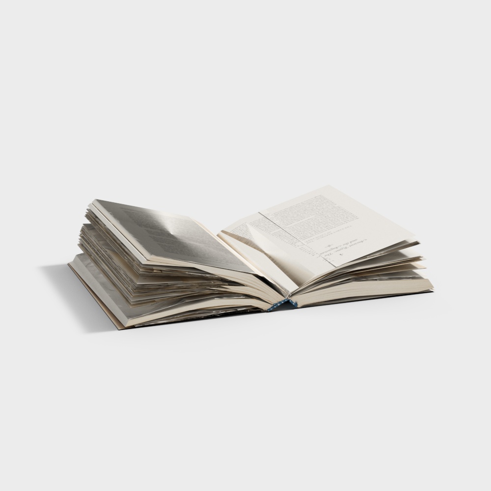 Elegant Beige Book 3D Model for Decorative Use