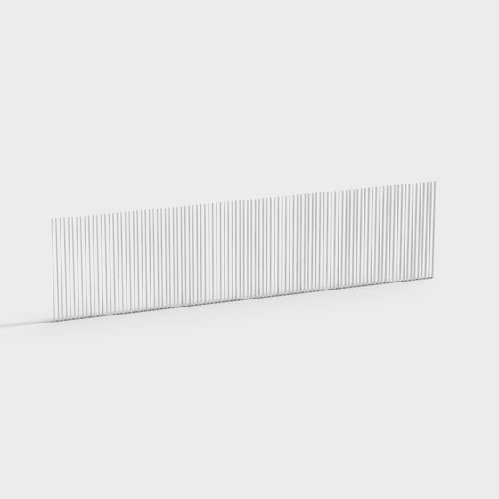 Modern Minimalist Metal Fence 3D model