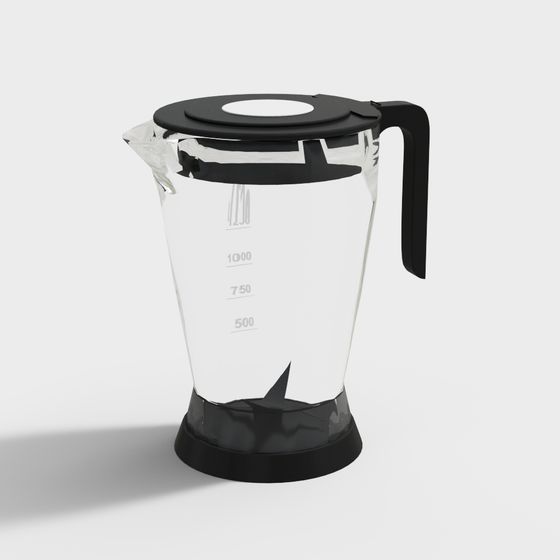 Functional Soymilk Machine 3D Model in Black