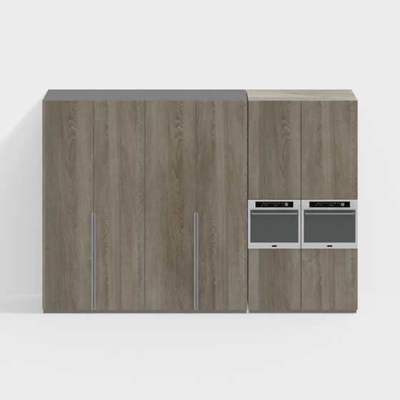 Urban Kitchen Cabinet Low-Poly 3D model
