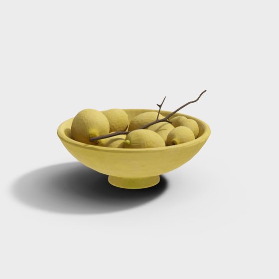 Low-Poly Lemon Bowl 3D model