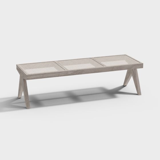 Cozy Bench 3D model for Modern Aesthetics