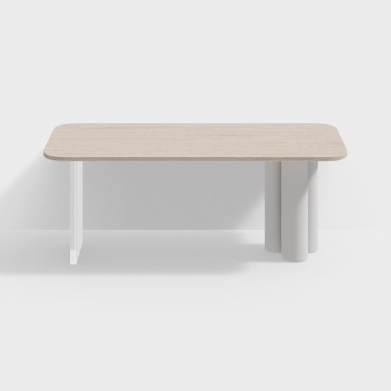 Streamlined Conference Table 3D model
