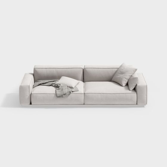 Stylish Low-Poly Sofa 3D Model for Modern Interiors