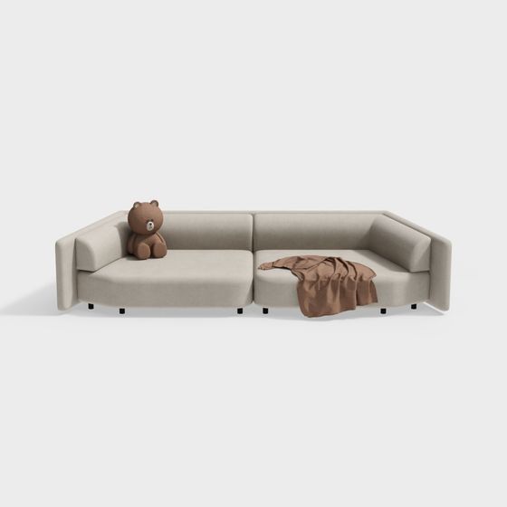 Modern Low-Poly Sofa 3D model