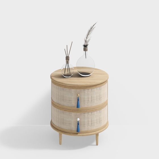 Rattan Side Table 3D Model