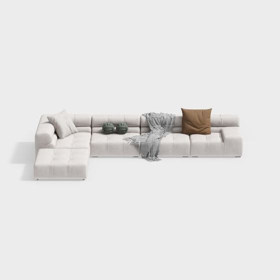 Elegant Modern 3D Sofa Model for Interior Design