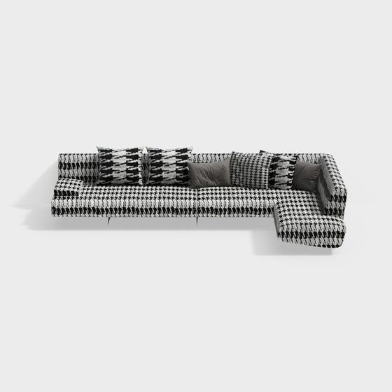 Trendy 3D Sofa Model for Contemporary Spaces