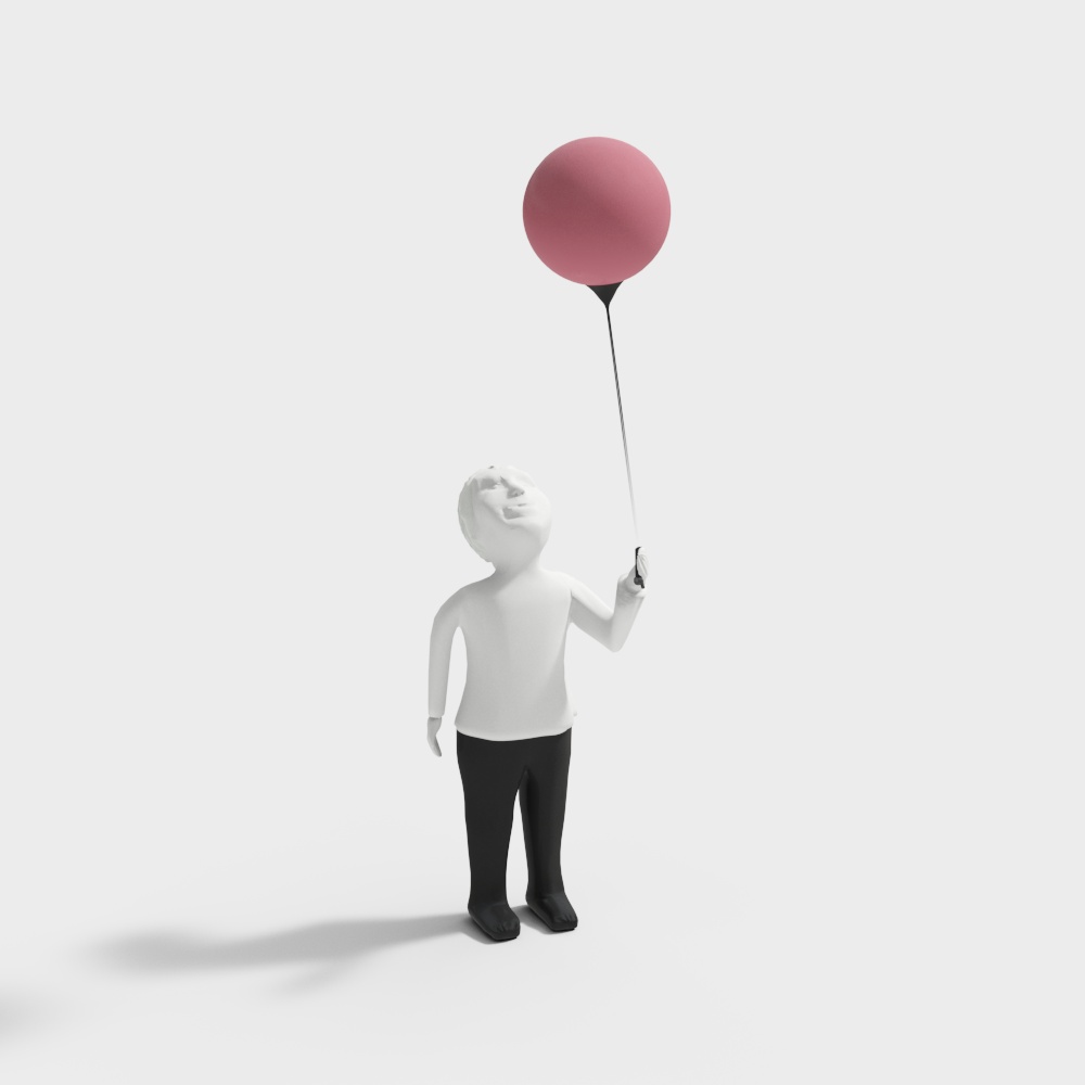 Balloon Kid 3D Model - Whimsical Character