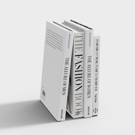 Elegant Book Stack 3D model