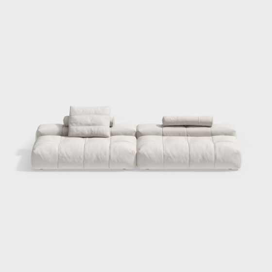 Minimalist 3D Sofa Model for Modern Spaces