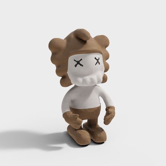 Unique Low-Poly Clown Bear 3D Model