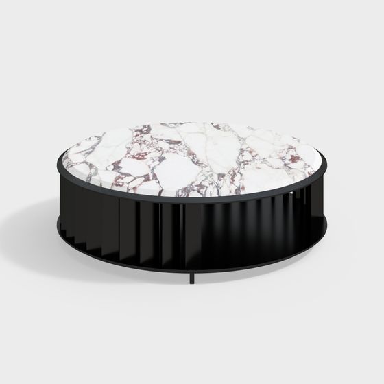 Elegant Low-Poly Round Table 3D model