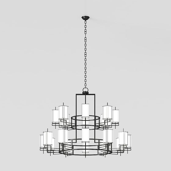 Modern Low-Poly Pendant Light 3D model