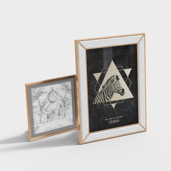 Zebra Frame 3D model for Modern Aesthetics