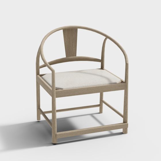 Elegant Low-Polygon Armchair 3D model