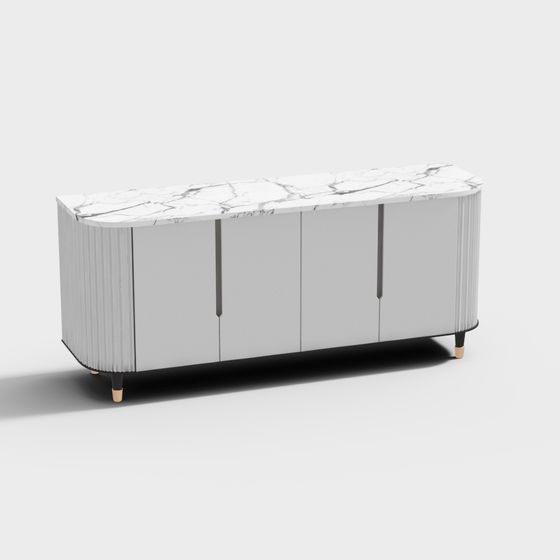 Elegant Modern Living Room Cabinet 3D model