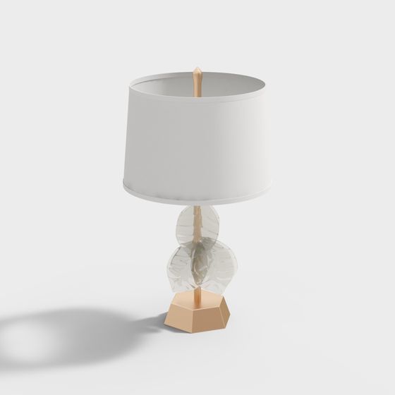 Elegant Low-Polygon Table Lamp 3D model
