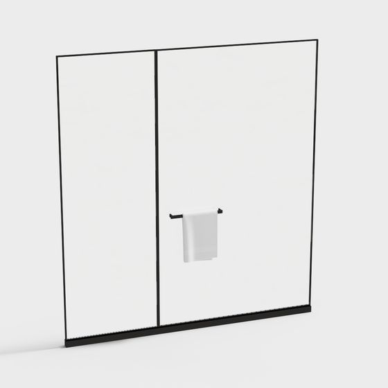 Minimalist Shower Door 3D model