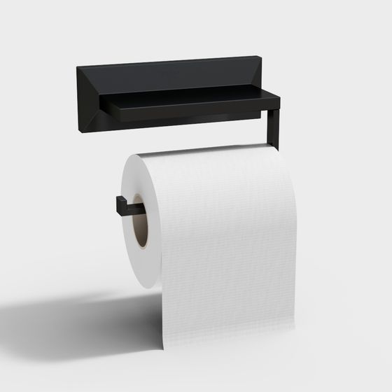 Minimalist Toilet Paper Holder 3D model