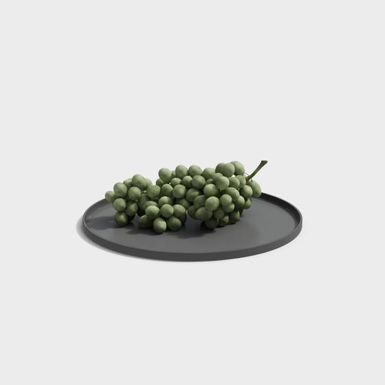 Grapes and Tray 3D model