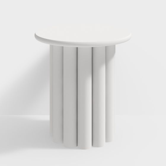 Streamlined Round Table 3D model