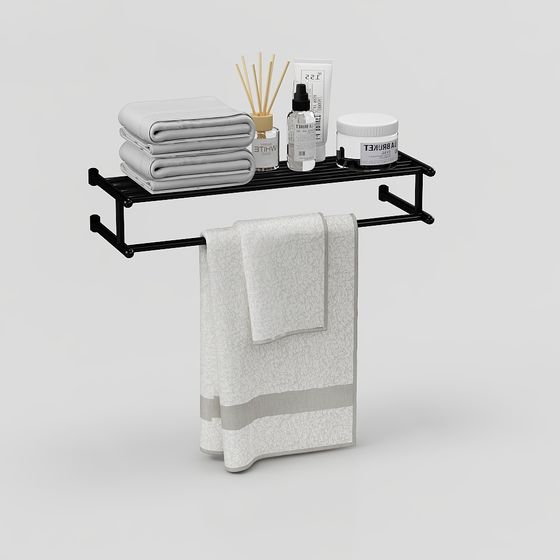 Minimalist Bathroom Shelf 3D model