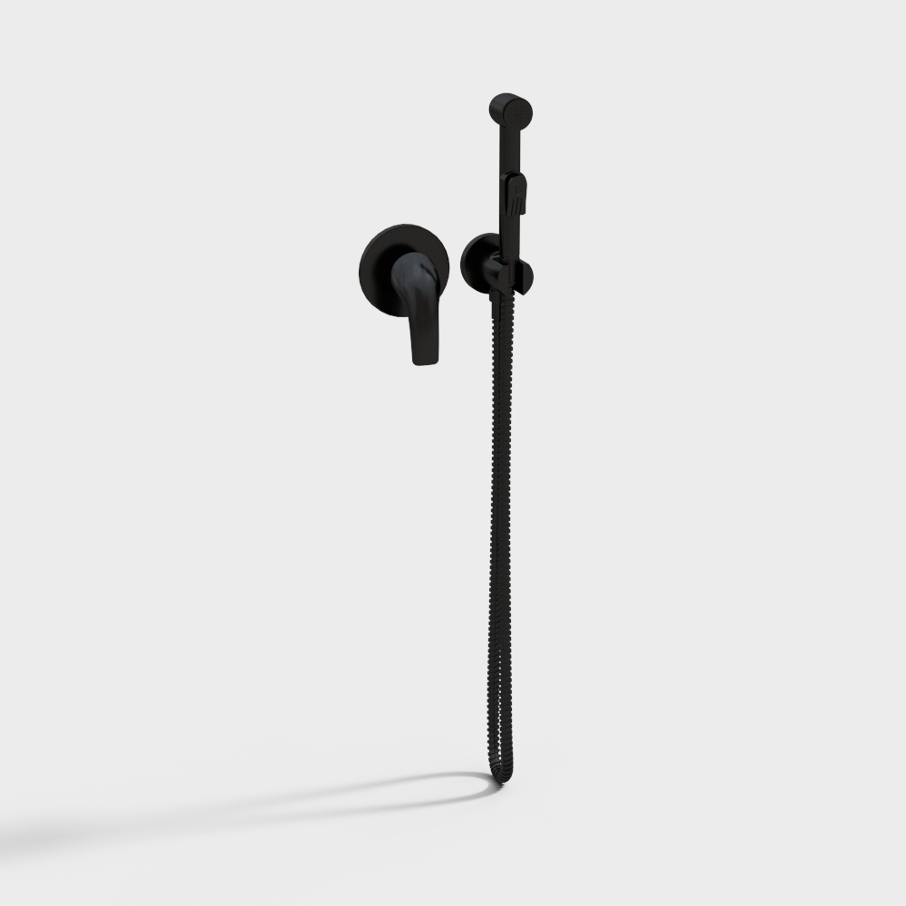 Minimalist Low-Poly Showerhead 3D Model