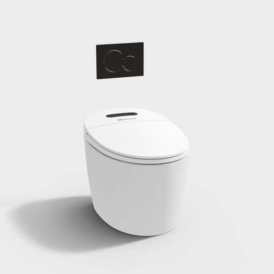 Modern Smart Toilet 3D model
