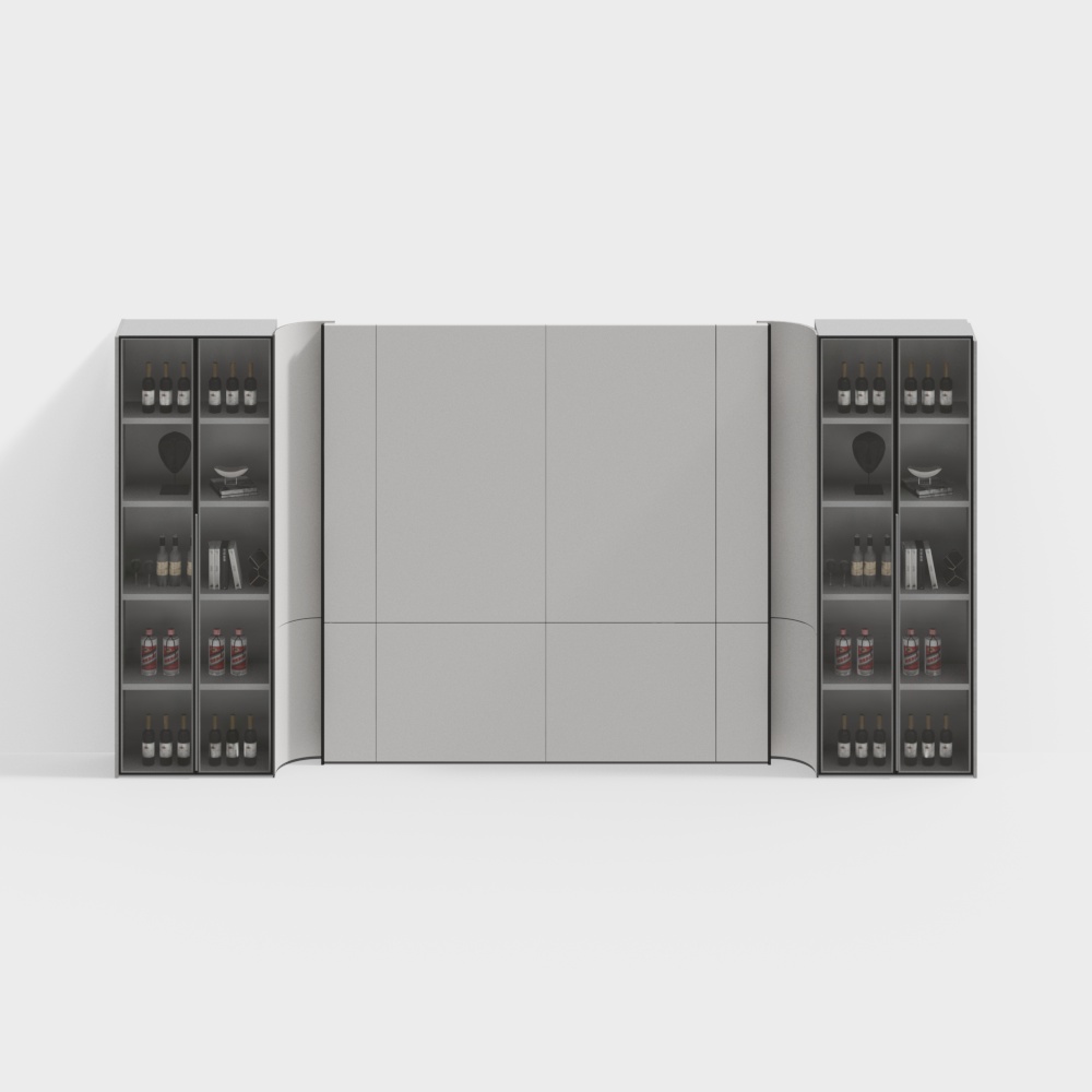 モダンなライトラグジュアリーのワインキャビネット