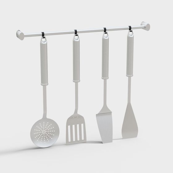Minimalist Kitchen Utensil Rack 3D model