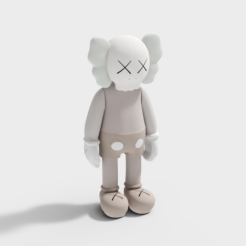 Kaws 3D Model - Low Poly Artistry for Creative Projects