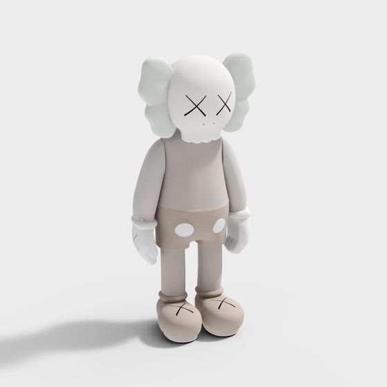 Kaws 3D Model - Low Poly Artistry for Creative Projects