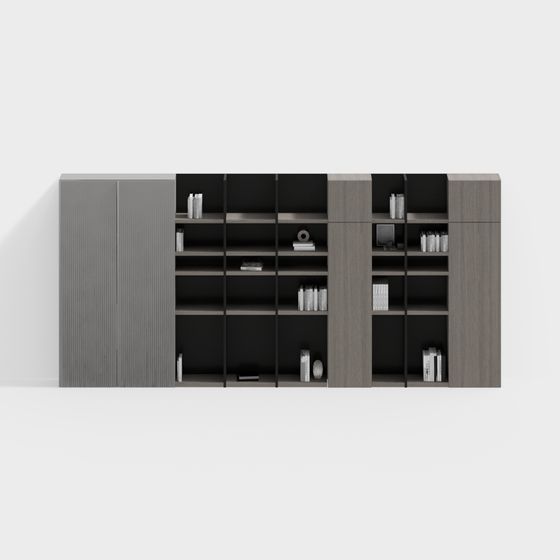 Stylish Modern Bookshelf 3D model