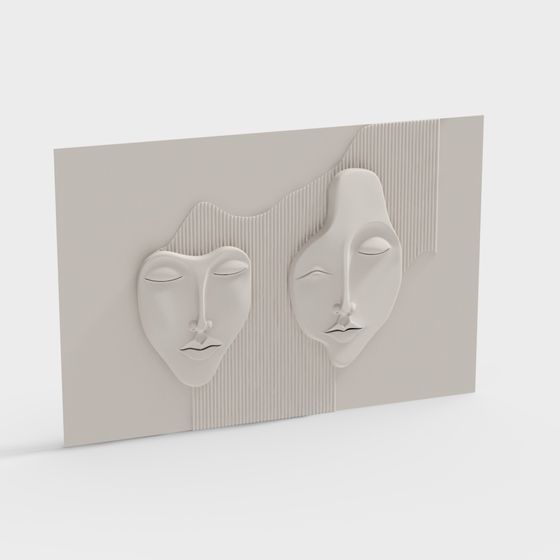 Stunning Double Mirror Faces 3D model