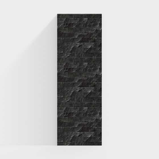 Stunning Black Stone Wall 3D model