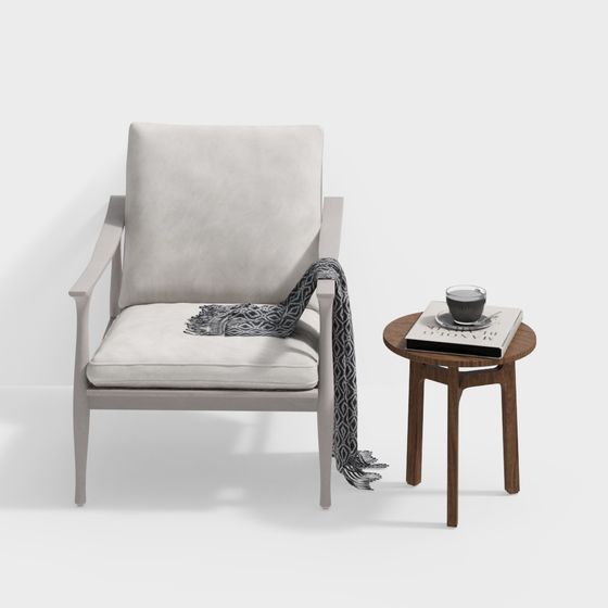 Cozy Corner Chair 3D model for Relaxing Spaces