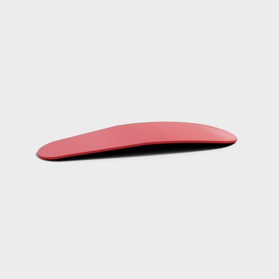 Sleek Red Plate 3D model