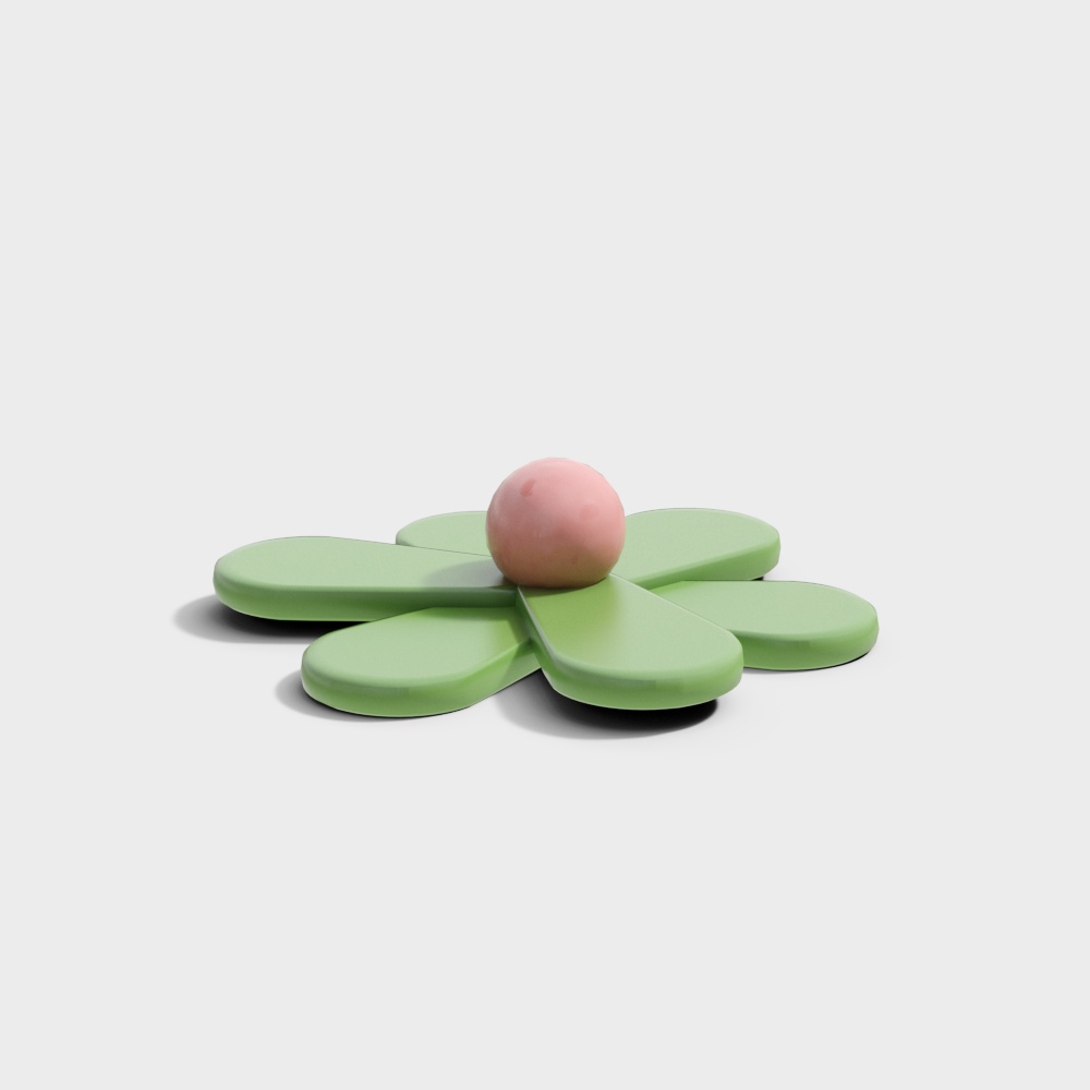 Charming Low-Poly Flower 3D Model – Vibrant Nature Design