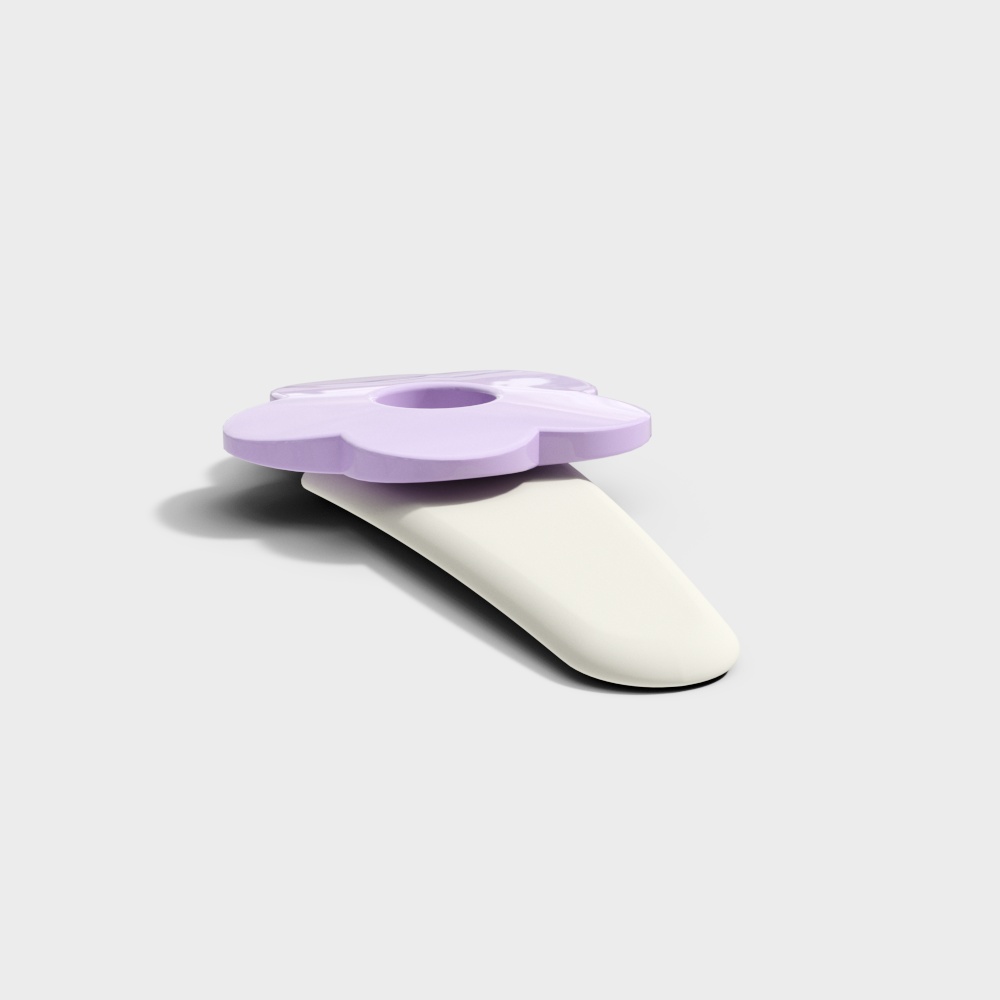 Floral Fidget Spinner 3D Model – Low-Poly Lavender Design