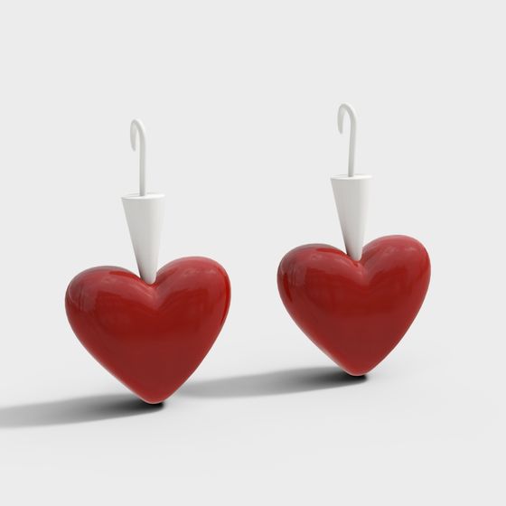 Heart Umbrella Holder 3D model for Cozy Spaces
