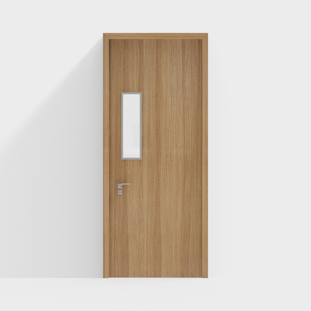 WOODEN DOOR WITH VISION PANEL