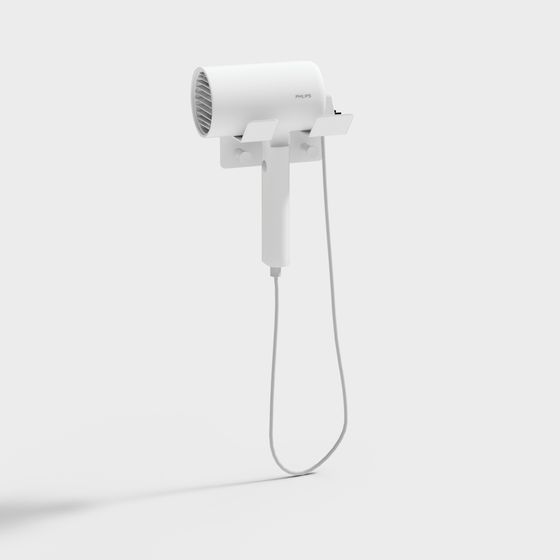Modern Minimalist Philips Hair Dryer 3D model