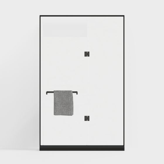 Sleek Minimalist Shower Room 3D model